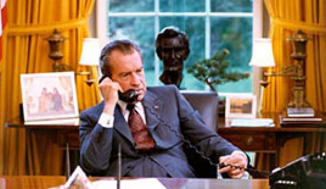 Nixon on phone